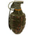 Original U.S. WWII Inert MkII High Explosive Pineapple Grenade with Yellow Ring & M10A3 Fuze Original Items