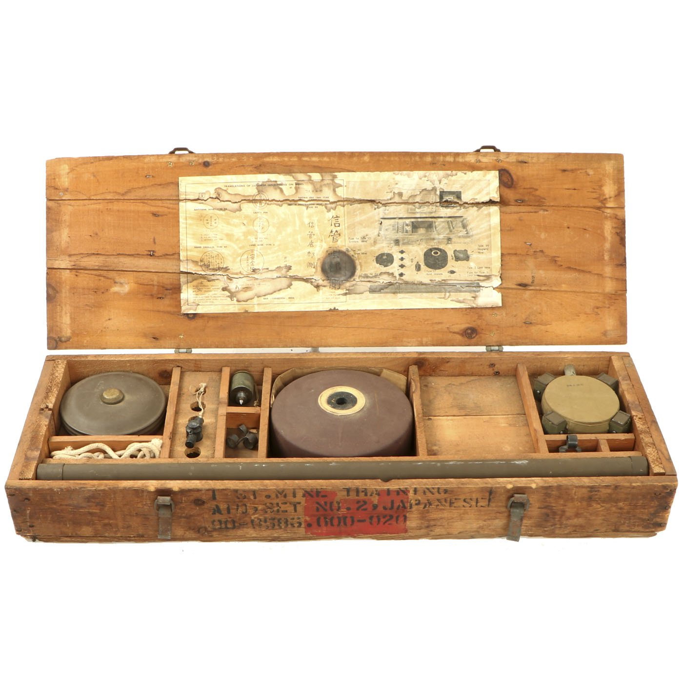 Original U.S. WWII USMC Japanese Mine Training Aid Set