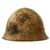 Original Japanese WWII Shot Through Type 92 Army Tetsubo Helmet - USGI Bring Back with Pictures Original Items