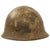 Original Japanese WWII Shot Through Type 92 Army Tetsubo Helmet - USGI Bring Back with Pictures Original Items