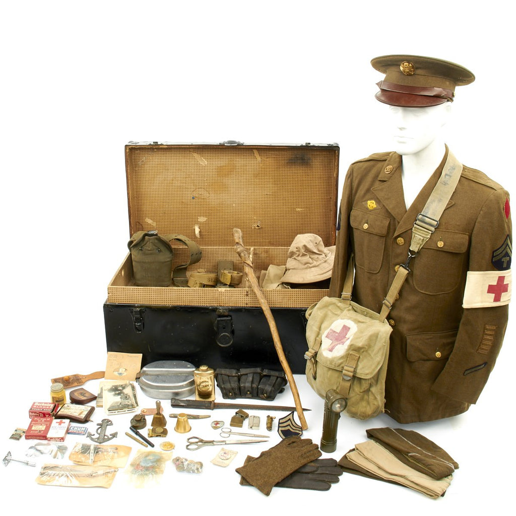 Original U.S. WWII Combat Medic 5th Infantry Division Grouping Original Items