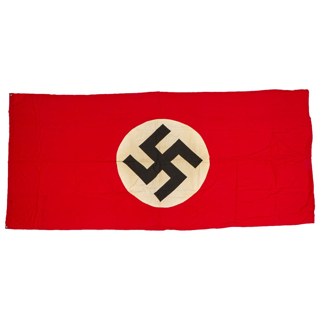 Original German WWII Unissued NSDAP Large National Political Banner Flag - 43" x 94" Original Items