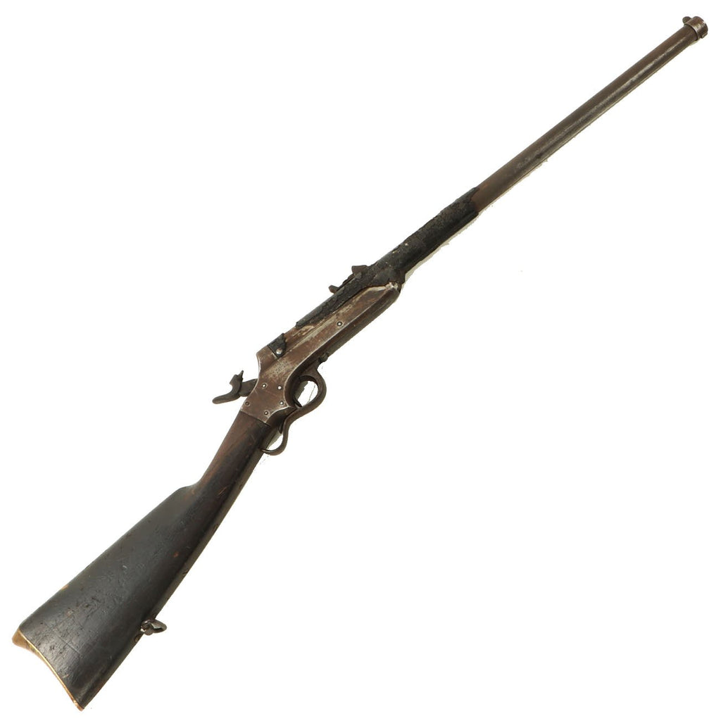 Original U.S. Civil War Sharps & Hankins Model 1862 Sliding Breech Naval Carbine with Leather Cover Remnants - Serial No 691 Original Items