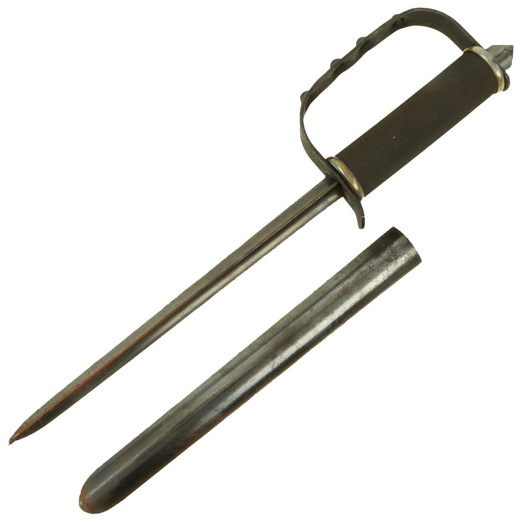 Original U.S. WWII First Pattern OSS Drop Knife with Scabbard made from Springfield Trapdoor Bayonet Original Items