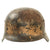 Original German WWII DAK Afrikakorps Net Camouflage M35 Helmet with 56cm Liner - Stamped SE64 Original Items