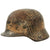 Original German WWII DAK Afrikakorps Net Camouflage M35 Helmet with 56cm Liner - Stamped SE64 Original Items