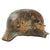 Original German WWII DAK Afrikakorps Net Camouflage M35 Helmet with 56cm Liner - Stamped SE64 Original Items