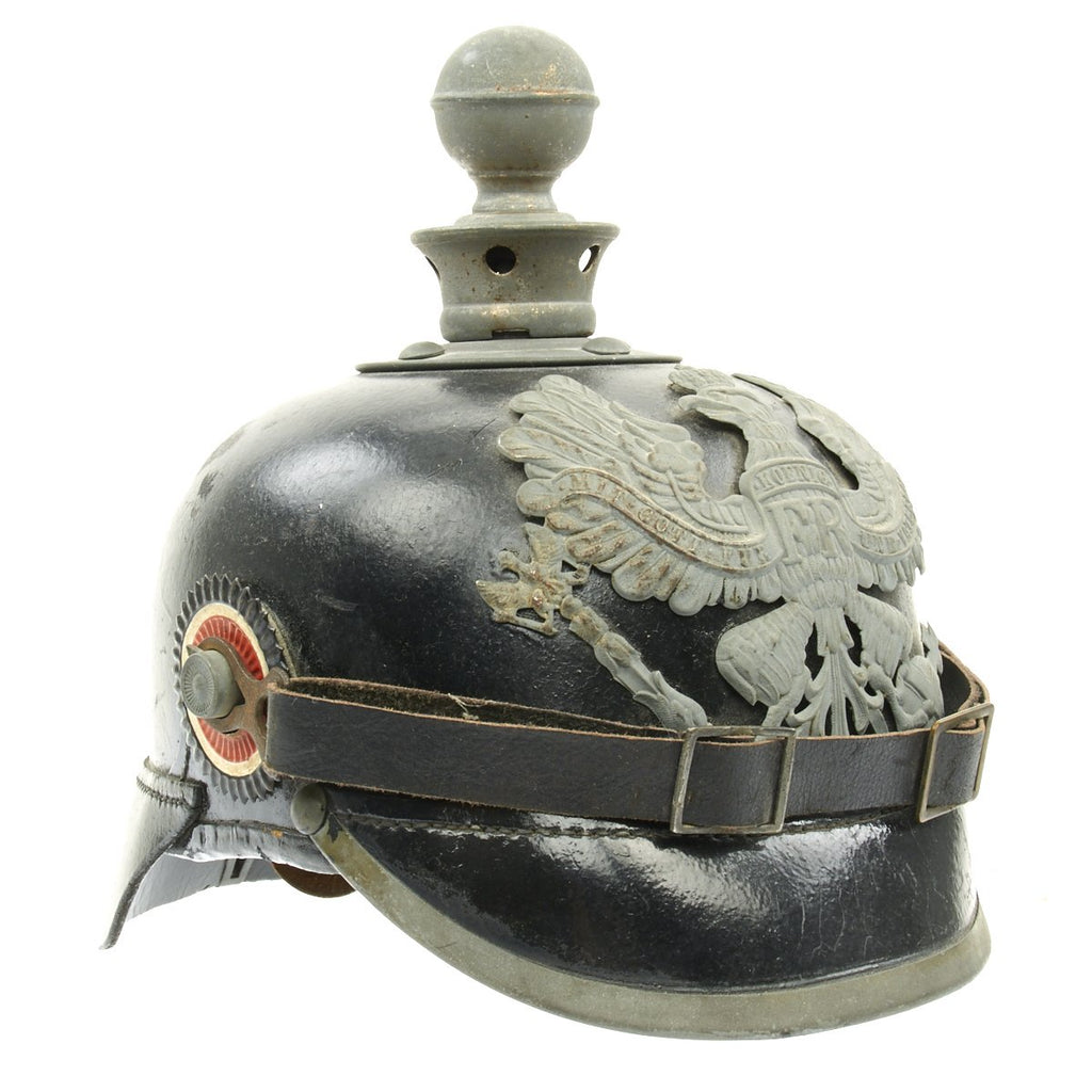 Original German WWI Prussian M1915 Artillery Pickelhaube Helmet - Kugelhelm Original Items