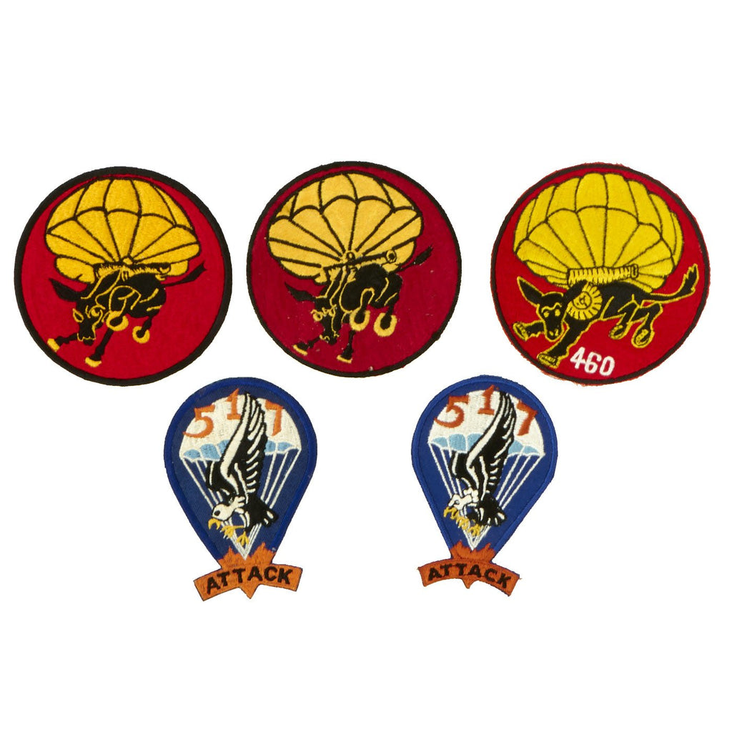 U.S. WWII High End Replica 460th Parachute Field Artillery Battalion PFAB 517th Parachute Infantry Combat Team Patches Original Items