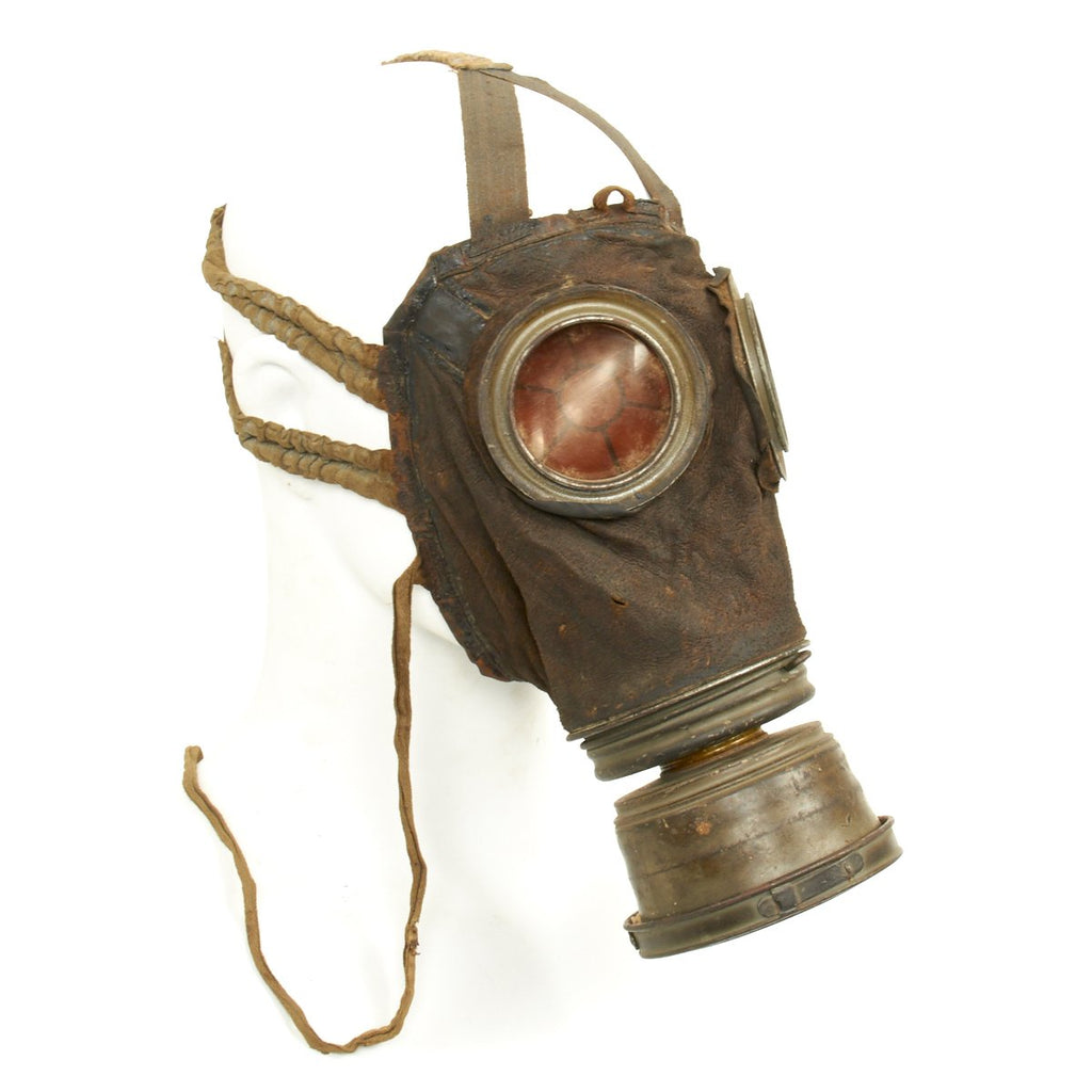 Original Imperial German WWII Gas Mask with Can - Dated 1917 Original Items