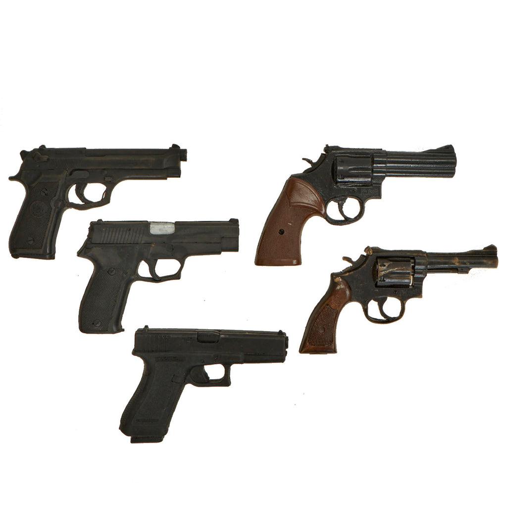 Original Rubber Hollywood Film Prop Pistols from Ellis Props & Graphics - Glock - Beretta - Smith & Wesson - Sig Sauer - 5 Items Original Items