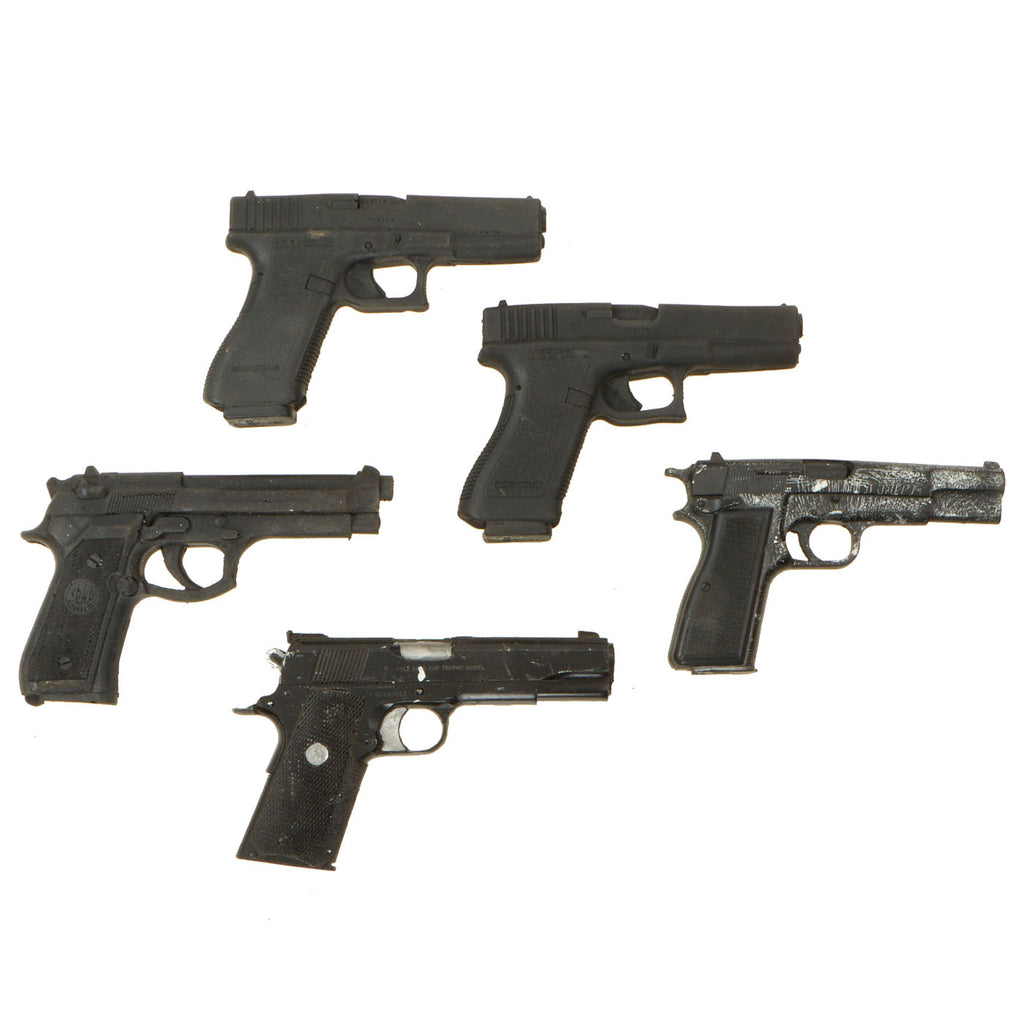 Original Rubber Hollywood Film Pistols from Ellis Props & Graphics - Glock - Beretta - Colt - Browning Original Items