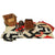 Original U.S. WWII Named Bring Back Set in Crate - Helmet, Belt, German Flags, and Tornister Backpacks Original Items
