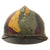 Original Italian WWI French Made M1916 Adrian Helmet with Rare Camouflage Paint Original Items