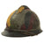 Original Italian WWI French Made M1916 Adrian Helmet with Rare Camouflage Paint Original Items