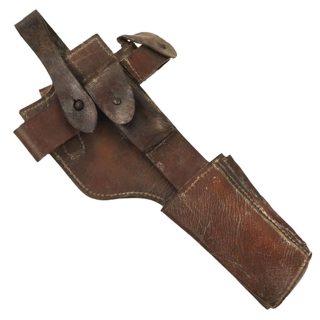 Original German WWI Mauser C96 Pistol Leather Holster Harness by A. Ph. Hoffmann - Dated 1916 Original Items