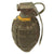 Original U.S. WWII Inert MkII Pineapple Grenade with Yellow Ring & M200A1 Fuze Original Items