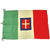 Original Italian WWII Wool Multi-piece National Flag with Hang Ties - 38" X 59" Original Items
