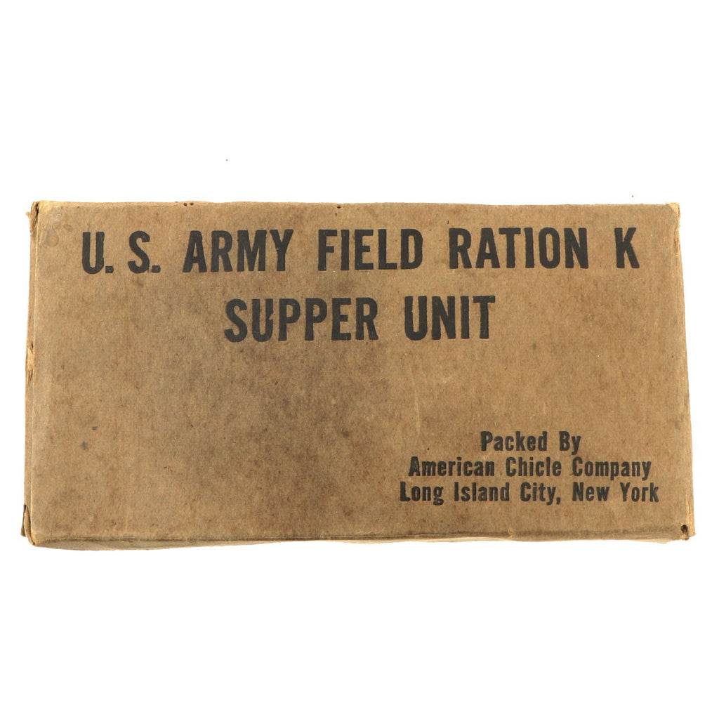 Original U.S. WWII Early War Unissued K Ration Supper Unit by American Chicle Company Original Items