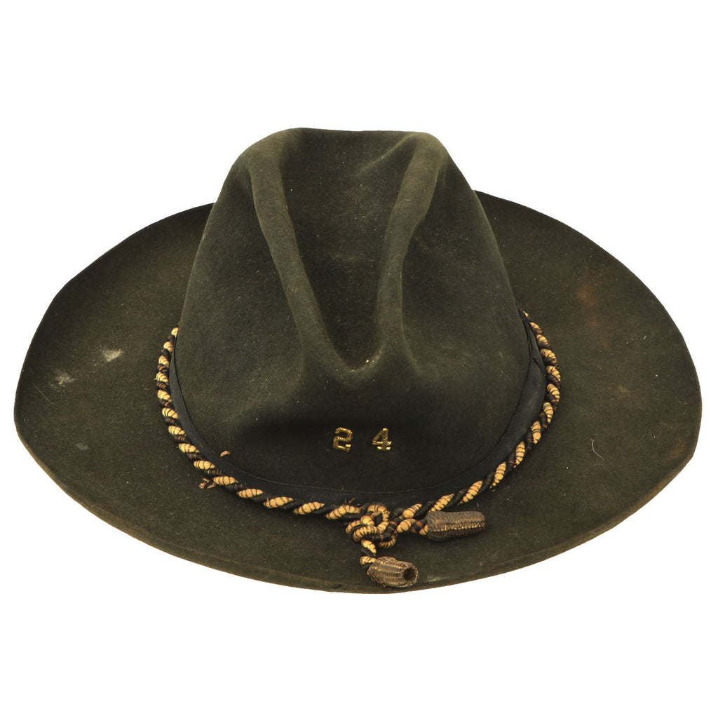Original U.S. Grand Army of the Republic Civil War Veteran Campaign Hat by Eugene Carrell with Cord Original Items