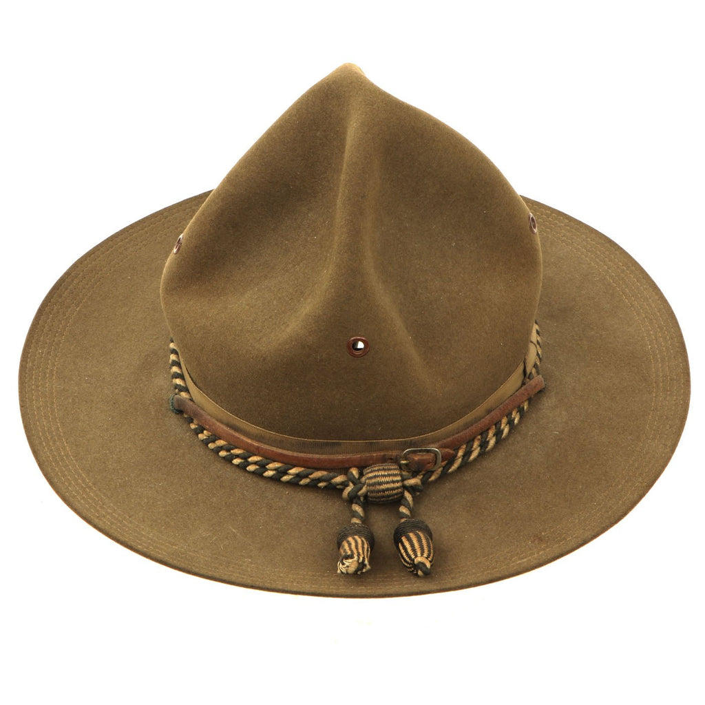Original WWI U.S. Army Officer M1911 Campaign Hat by Stetson with Field Clark Hat Cord Original Items