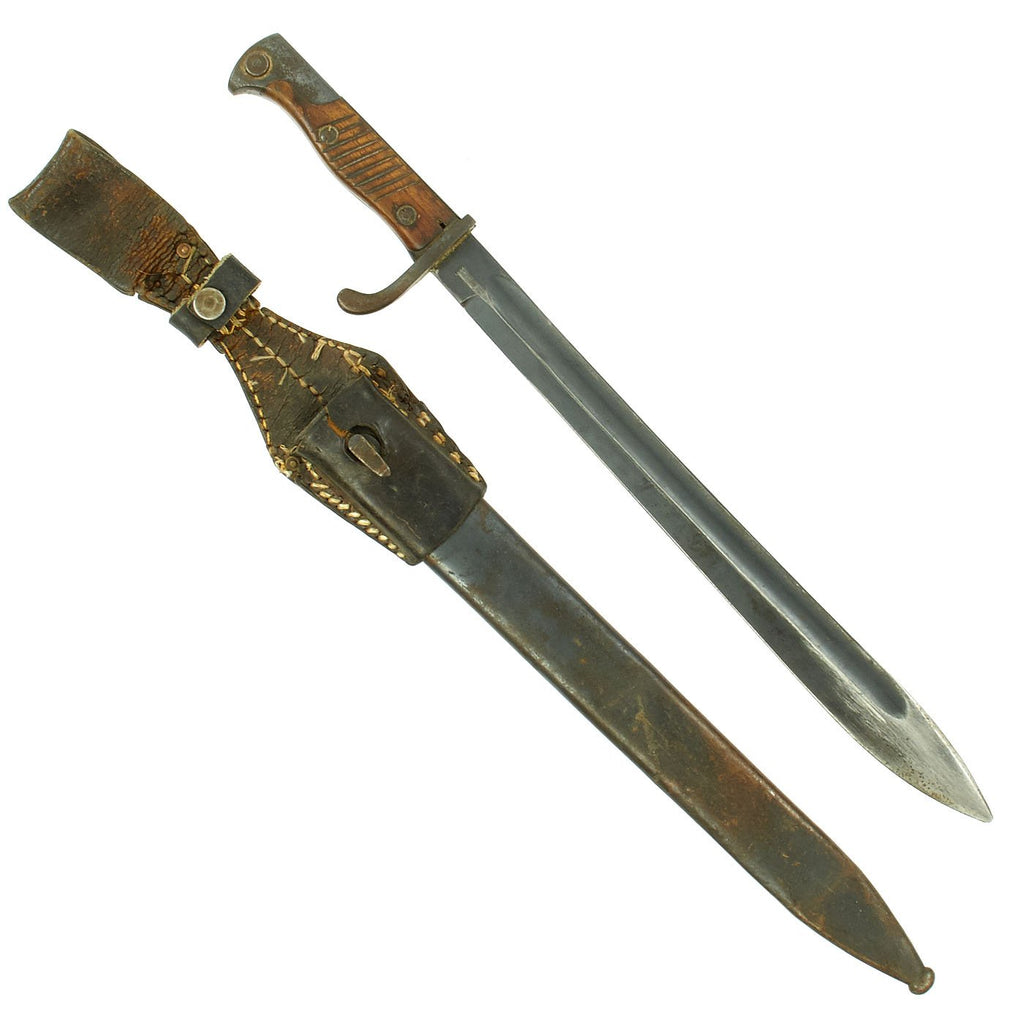 Original German WWI M1898/05 n/A Butcher Bayonet by Alexander Coppel with Scabbard and Frog - Dated 1918 Original Items