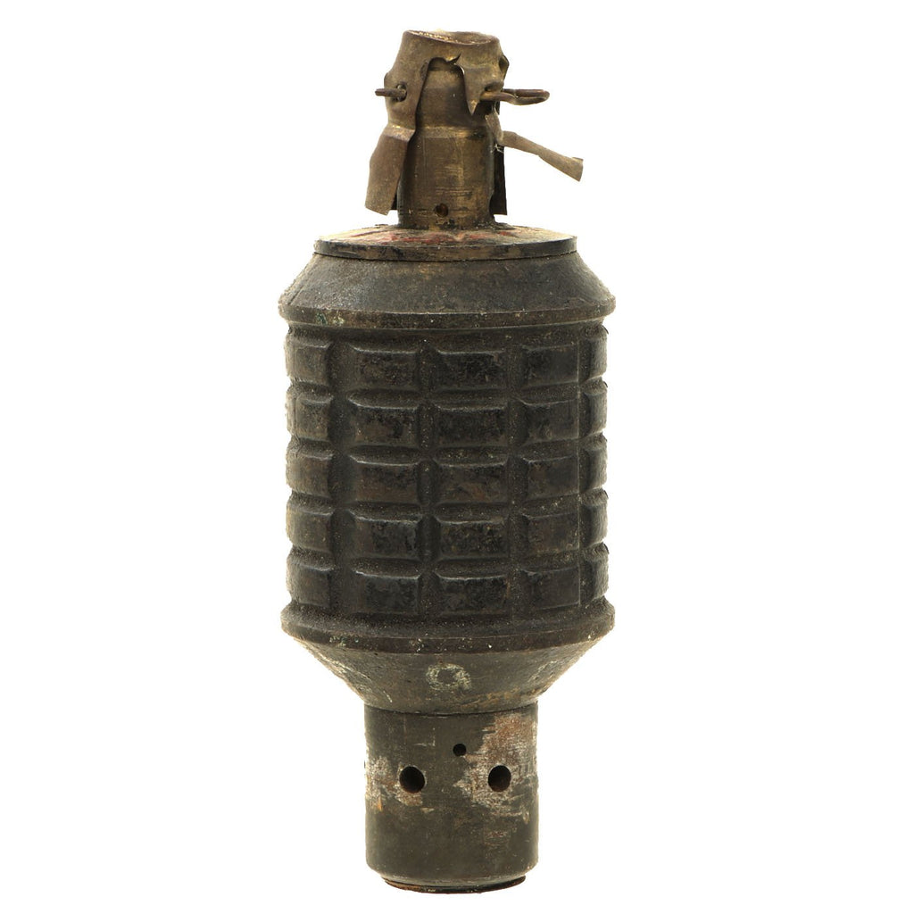 Original Japanese WWII Type 91 Hand Fragmentation Grenade dated 1938 with Booster - Inert Original Items