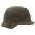 Original German WWII Service Worn M40 Single Decal Luftwaffe Helmet with Textured Paint - SE68 Original Items