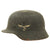 Original German WWII Service Worn M40 Single Decal Luftwaffe Helmet with Textured Paint - SE68 Original Items