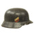 Original German WWII Luftwaffe M35 Double Decal Helmet with 57cm Liner & Chinstrap - marked EF64 Original Items