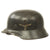 Original German WWII Luftwaffe M35 Double Decal Helmet with 57cm Liner & Chinstrap - marked EF64 Original Items