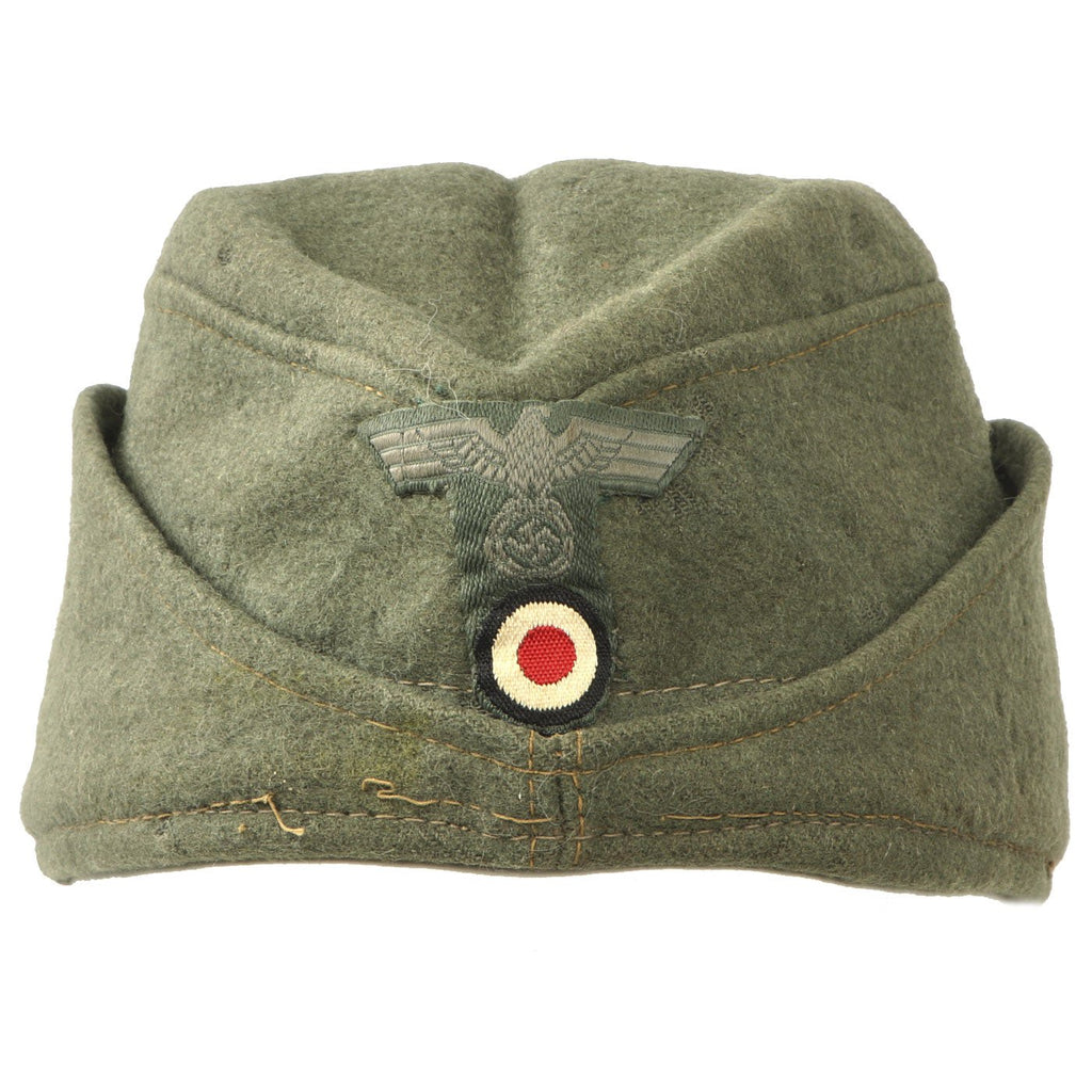Original German WWII Heer Army EM-NCO Wool M38 Overseas Cap - size 53 Original Items