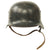 Original German WWII Luftwaffe M35 Single Decal Helmet with Removed Tri-Color Decal & 57cm Liner - marked ET64 Original Items