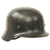 Original German WWII Luftwaffe M35 Single Decal Helmet with Removed Tri-Color Decal & 57cm Liner - marked ET64 Original Items