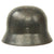 Original German WWII Luftwaffe M35 Single Decal Helmet with Removed Tri-Color Decal & 57cm Liner - marked ET64 Original Items