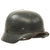 Original German WWII Named Luftwaffe M35 Single Decal Helmet with 58cm Liner & Wire - marked Q66 Original Items