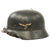 Original German WWII Named Luftwaffe M35 Single Decal Helmet with 58cm Liner & Wire - marked Q66 Original Items