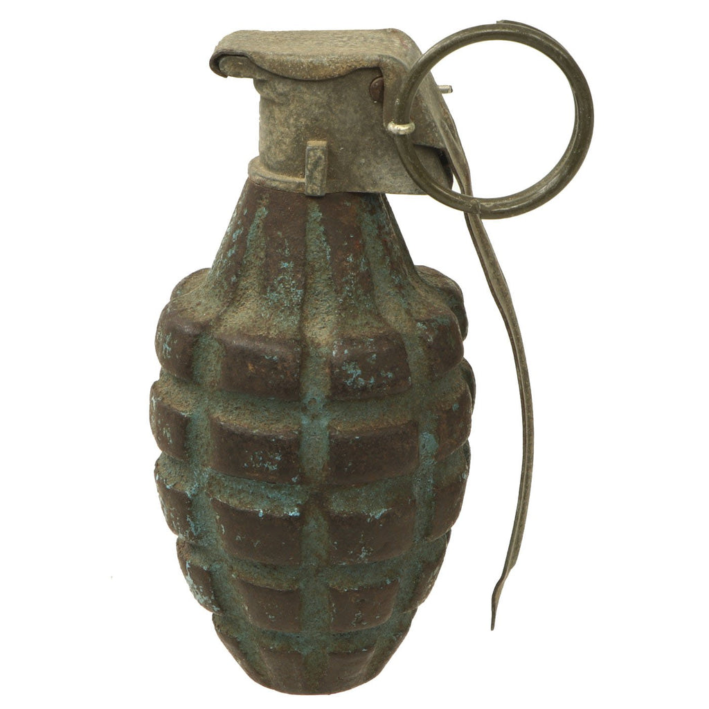 Original U.S. WWII MkII Inert Practice Pineapple Fragmentation Hand Grenade Original Items