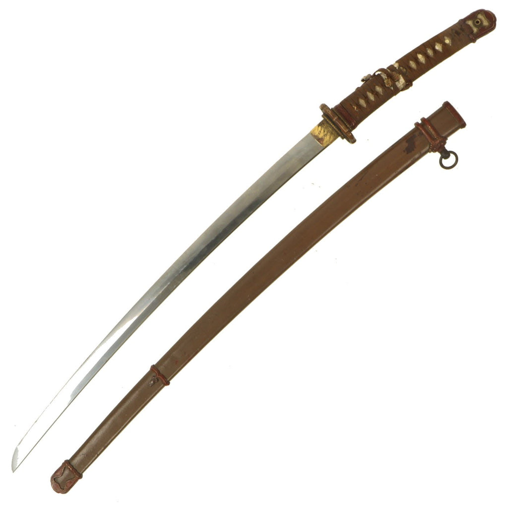 Original WWII Japanese Type 98 Shin-Gunto Katana Sword with Ancient Handmade Blade & Steel Scabbard Original Items