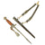 Original WWII German 2nd Model Luftwaffe Dagger by Carl Eickhorn with Scabbard, Belt Hanger & Portepee Original Items