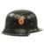 Original German WWII M34 Civic Square Dip NSDAP Double Decal Protection Police Steel Helmet Original Items