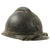 Original French WWI Service Worn Model 1915 Adrian Helmet in Horizon Blue with RF Badge Original Items