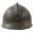 Original French WWI Service Worn Model 1915 Adrian Helmet in Horizon Blue with RF Badge Original Items