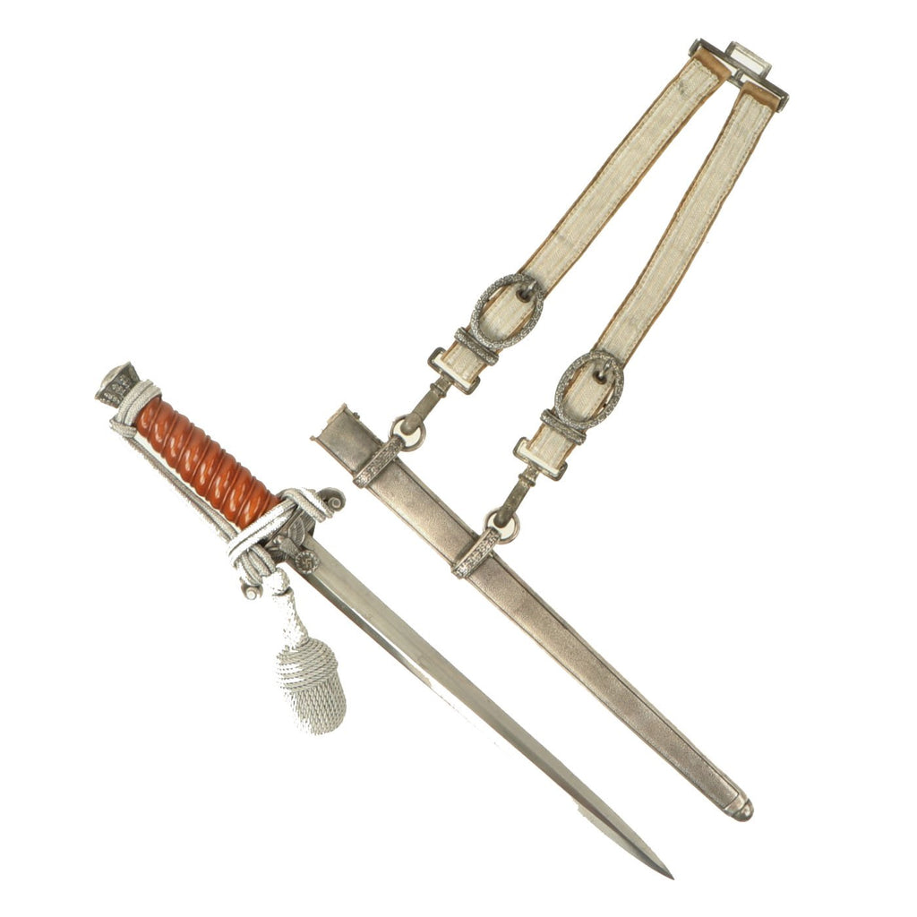 Original German WWII Army Heer Officer Dagger by Weyersberg Kirschbaum & Cie with Hanger and Portepee Original Items