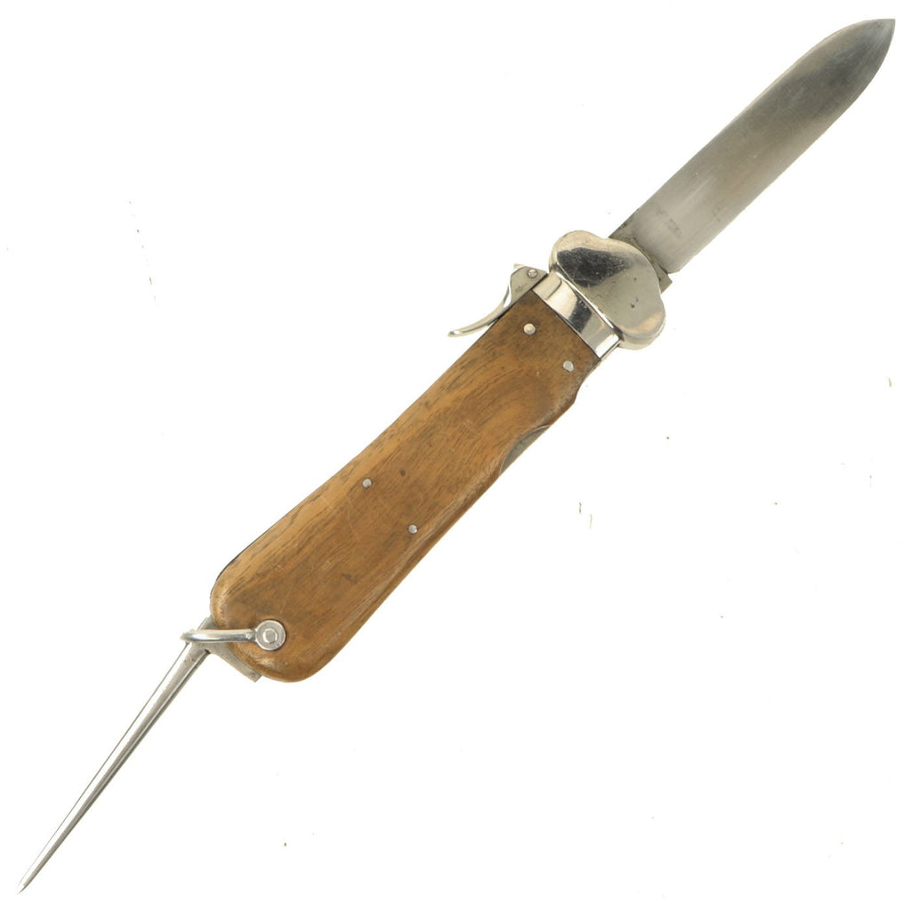 Original German WWII Early Luftwaffe Gravity Knife by Paul Weyersberg & Co. of Solingen with Partial Waffen Proof Original Items