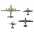 Original U.S. WWII Recognition Miniature Model American Airplane Set 1:432 Scale - 30 Planes - by Cruver Original Items