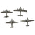 Original U.S. WWII Recognition Miniature Model American Airplane Set 1:432 Scale - 30 Planes - by Cruver Original Items