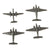 Original U.S. WWII Recognition Miniature Model American Airplane Set 1:432 Scale - 30 Planes - by Cruver Original Items