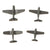 Original U.S. WWII Recognition Miniature Model American Airplane Set 1:432 Scale - 30 Planes Original Items