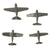 Original U.S. WWII Recognition Miniature Model American Airplane Set 1:432 Scale - 30 Planes Original Items